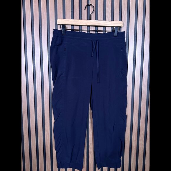 Athleta Pants 6 / S Womens Blue Navy Carpis Pull On Drawstring Joggers